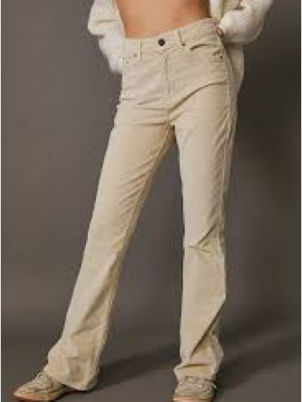 BDG Ecru Corduroy High-Waist Flare Jeans Women’s 28